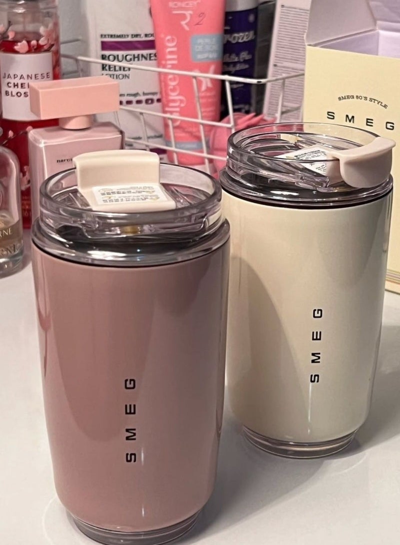 Smeg Travel Coffee Mug, 240ml Insulated Beverage Cup With Leakproof Lid, Long Lasting Coffee Tumbler With Lid, Travel Coffee Thermos - Image 2